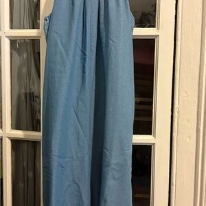 Light Weigh Denim Blue Sleeveless Jumpsuit